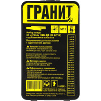Набор сверл по металлу HSS-Co из 25 штук металлическая упаковка ГРАНИТ 165203