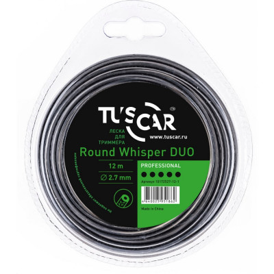 Леска для триммера TUSCAR Round Whisper DUO Professional 10172527-12-1