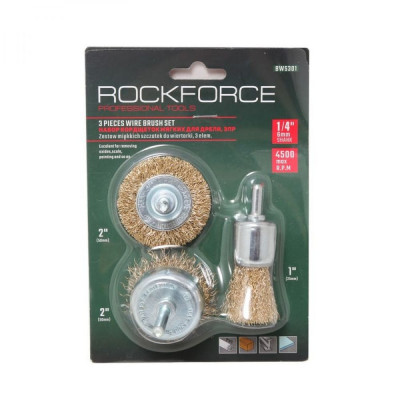 Набор кордщеток для дрели Rockforce RF-BWS301(29092)