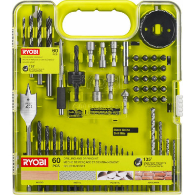 Ryobi набор сверл и бит rakdd60 5132004664