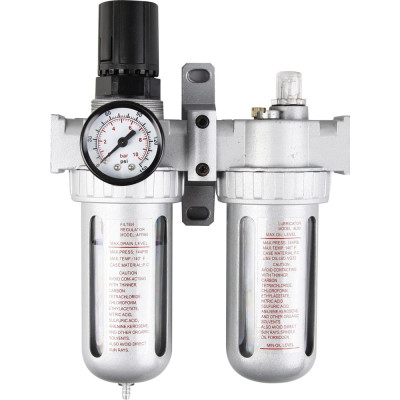 Pegas pneumatic Pegas Влагоотделитель AFRL802 двойной с регулятором и лубрикатором 1/4