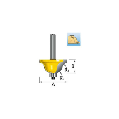 Кромочная фасонная фреза Makita D-11542