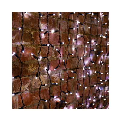 Neon-Night Гирлянда Занавес 2x1,5м, 300 LED белый, черный ПВХ, IP65, без блока питания 235-125