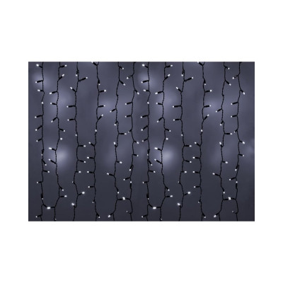 Neon-Night Гирлянда Занавес 2x3м, 600 LED белый, черный ПВХ, IP65, с эффектом мерцания 235-201