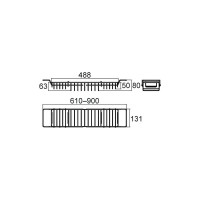 Полка между бортов ванны Milardo 102W000M44
