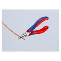 Захватные длинногубцы для электроники плоскокруглые губки, 145 мм, 2-комп ручки KNIPEX KN-3562145