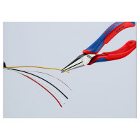 Захватные длинногубцы для электроники плоскокруглые губки, 145 мм, 2-комп ручки KNIPEX KN-3562145