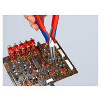 Захватные длинногубцы для электроники плоскокруглые губки, 145 мм, 2-комп ручки KNIPEX KN-3562145