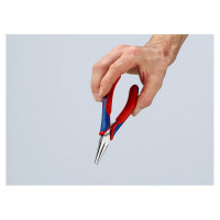 Захватные длинногубцы для электроники плоскокруглые губки, 145 мм, 2-комп ручки KNIPEX KN-3562145