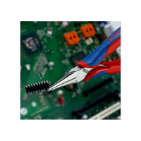 Захватные длинногубцы для электроники плоскокруглые губки, 145 мм, 2-комп ручки KNIPEX KN-3562145