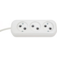 Трехместный сетевой удлинитель  LUX У3-0,  2м, 4606400414582