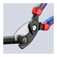 Кабелерез KNIPEX с двойными режущими кромками, Ø 20 мм -70 мм², длина 200 мм, фосфатированный KN-9512200SB