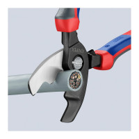 Кабелерез KNIPEX с двойными режущими кромками, Ø 20 мм -70 мм², длина 200 мм, фосфатированный KN-9512200SB