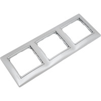 Рамка Legrand 3 поста Valena алюминий 694332