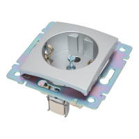 Розетка Legrand с заземлением Legrand Valena без шторок 16А 250В винтовые зажимы алюминий 694342