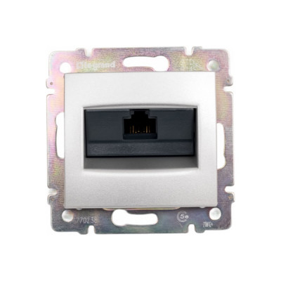 Розетка Legrand компьютерная RJ45 категория 5e UTP Legrand Valena с захватами алюминий 694334