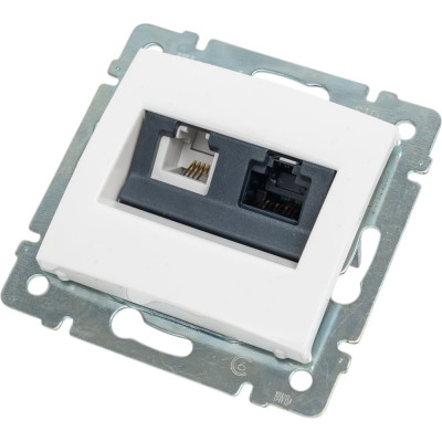 Розетка Legrand двойная RJ11+RJ45 категория 6 UTP Legrand Valena белый 695339