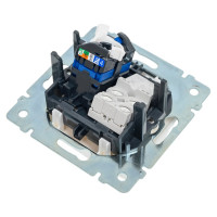 Розетка Legrand двойная RJ11+RJ45 категория 6 UTP Legrand Valena белый 695339