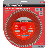 Диск алмазный отрезной Turbo (180х22.2 мм) для угловых шлифмашин Matrix 73181