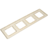 Рамка Legrand Cariva 4 поста горизонтальный/вертикальный монтаж слоновая кость 773754