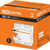 Устройство защитного отключения TDM ELECTRIC ВД1-63 4Р 100А 100мА SQ0203-0048