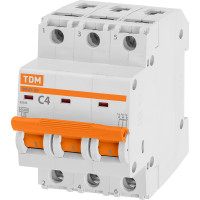 Автоматический выключатель TDM ELECTRIC ВА47-29 3Р 4А 4.5кА С SQ0206-0103