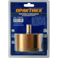 Коронка алмазная по керамограниту (82 мм) ПРАКТИКА 776-201