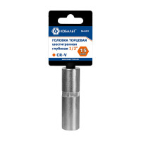 Глубокая торцевая головка КОБАЛЬТ 1/2, 15мм, Cr-V 644-061