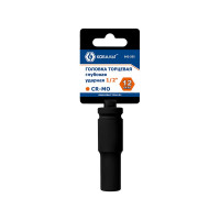 Глубокая ударная торцевая головка 1/2, 12мм, Cr-Mo КОБАЛЬТ 642-265