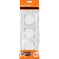 Трехпостовая вертикальная белая рамка TDM ELECTRIC Лама SQ1815-0034