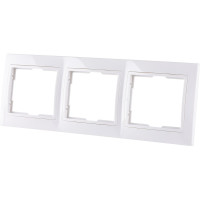 Трехпостовая горизонтальная белая рамка TDM ELECTRIC Таймыр SQ1814-0028