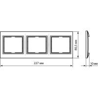Трехпостовая горизонтальная белая рамка TDM ELECTRIC Таймыр SQ1814-0028