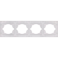 Рамка 4-х постовая горизонтальная TDM ELECTRIC серебристый металлик, серия "Лама" SQ1815-0232