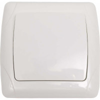 Одноклавишный выключатель TDM ELECTRIC 10А белый Онега SQ1805-0001