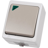 Выключатель TDM ELECTRIC 1-кл. с подсветкой открытой установки IP54 10А "Вуокса" SQ1803-0004