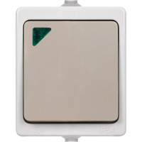 Выключатель TDM ELECTRIC 1-кл. с подсветкой открытой установки IP54 10А "Вуокса" SQ1803-0004