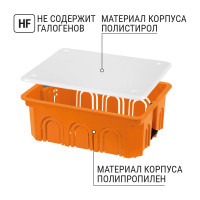 Коробка распределительная TDM ELECTRIC 120х92х45мм, крышка, плоские лапки, IP20 SQ1403-1028