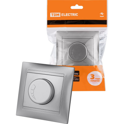 Светорегулятор RL 300 Вт TDM ELECTRIC серебристый металлик, серия "Лама" SQ1815-0209