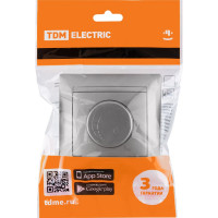 Светорегулятор RL 300 Вт TDM ELECTRIC серебристый металлик, серия "Лама" SQ1815-0209