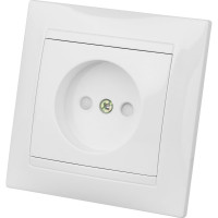 Розетка с защитной шторкой, белая 2П 10А 250В TDM ELECTRIC Лама SQ1815-0010