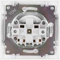 Розетка с защитной шторкой, белая 2П 10А 250В TDM ELECTRIC Лама SQ1815-0010