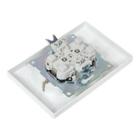 Двойная розетка с защитной шторкой, белая 2П+З 16А 250В TDM ELECTRIC Лама SQ1815-0013