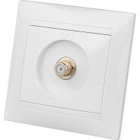 Розетка SAT F-разъем, белая 0-2400МГц TDM ELECTRIC Лама SQ1815-0021