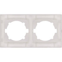 Рамка 2-х постовая горизонтальная TDM ELECTRIC серебристый металлик, серия"Лама" SQ1815-0230