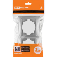 Рамка 2-х постовая горизонтальная TDM ELECTRIC серебристый металлик, серия"Лама" SQ1815-0230