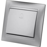 Звонковая кнопка TDM ELECTRIC серебристый металлик Лама SQ1815-0208