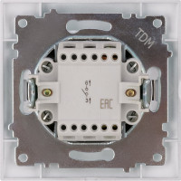 Звонковая кнопка TDM ELECTRIC серебристый металлик Лама SQ1815-0208