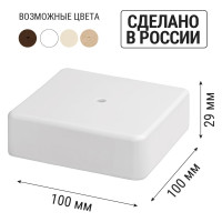 Коробка распределительная TDM ELECTRIC 100х100х29 ОП белая IP40 упаковка 6 штук SQ1401-0207