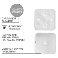 Коробка распределительная TDM ELECTRIC 50х50х20 ОП с клеммной колодкой белая IP40 упаковка 48 штук SQ1401-0202