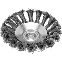 Щетка выгнутая для УШМ (100 мм; М14; крученая проволока 0.5 мм) MATRIX 74609